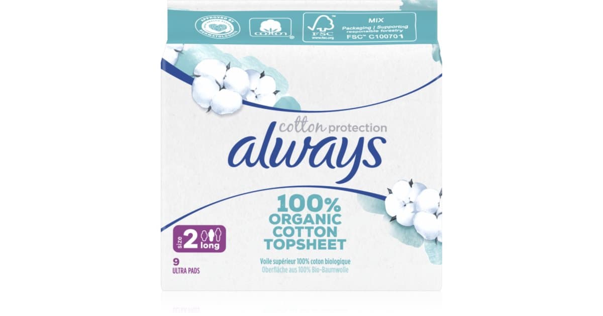 Inne Marki Always Cotton Protection Long podpaski nieperfumowany