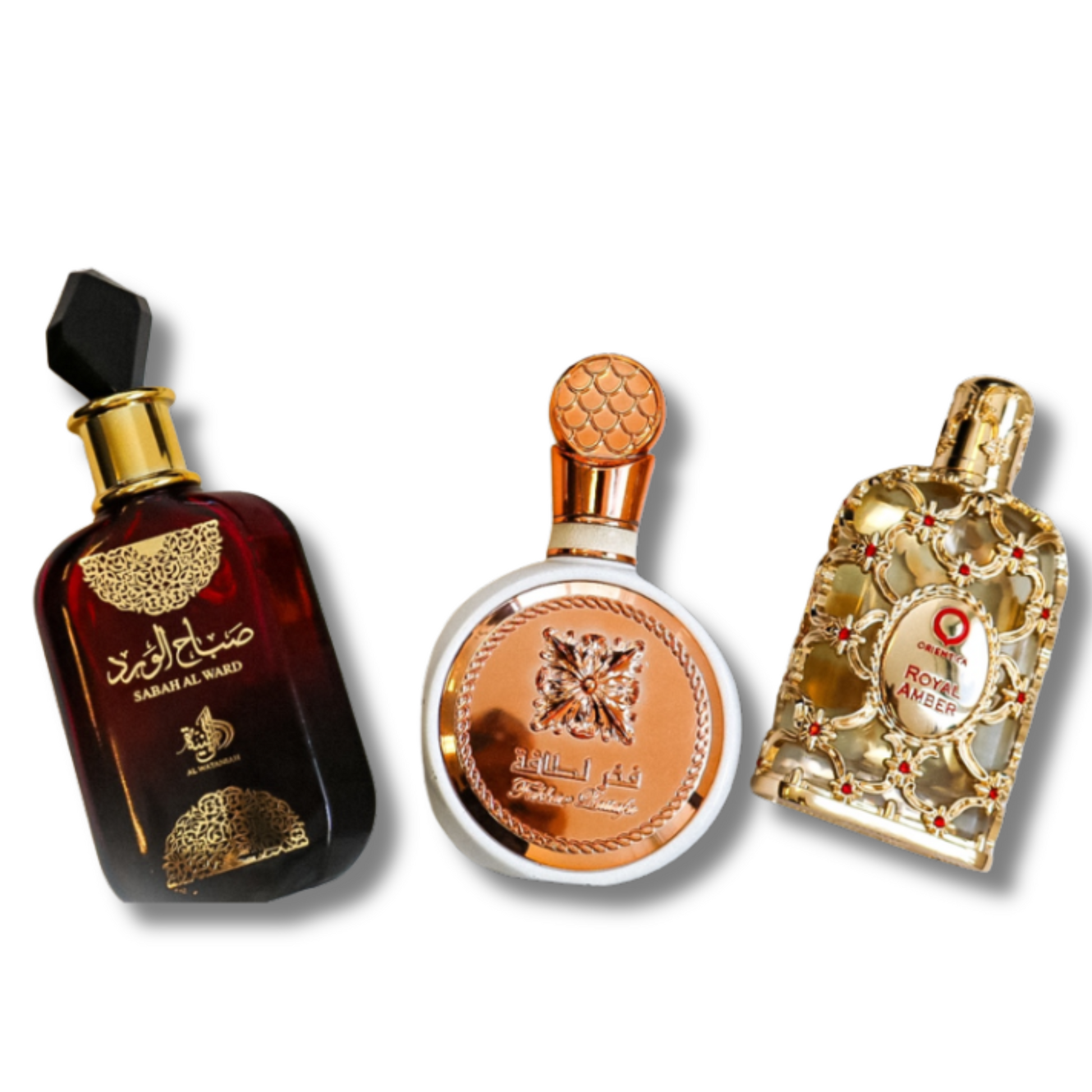 Inne Marki Set 3 Parfumuri | Sabah Al Ward 100 ml, Fakhar 100 ml, Royal Amber 100 ml