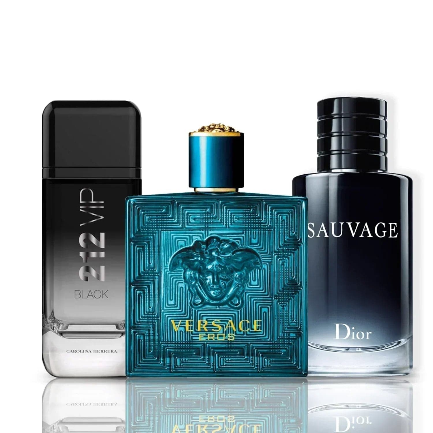 Carolina Herrera Set 3 Parfumuri | Versace Eros + Sauvage Dior + 212 Vip Blac